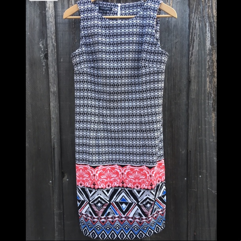 Mario Serrani Dress Multicolored Pink Black